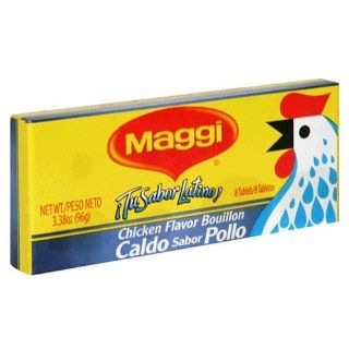 Maggi Hispanic Chicken Bouillon, 8 Tab, 3.38 Ounce Packets (Pack of 24) : Packaged Chicken Bouillons : Grocery & Gourmet Food