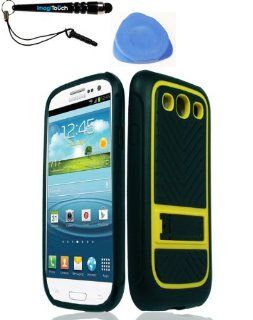 IMAGITOUCH(TM) 3 Item Combo Samsung Galaxy S 3 Jolt Case w Stand Yellow (Stylus pen, Pry Tool, Phone Cover): Cell Phones & Accessories