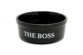 The Boss Black Dog Bowl 20 X 8Cm  Pet Bowls 