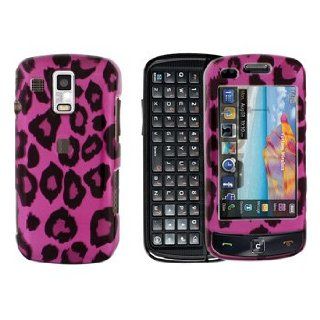 New Hot Pink with Black Leopard Spots Samsung Rogue U960 Snap on Cell Phone Case Cove: Cell Phones & Accessories