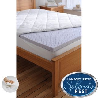 Splendorest Theragel 2 inch Gel Memory Foam Mattress Topper With Bonus Cover