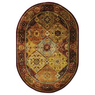 Handmade Persian Legend Multicolored/rust New Zealand Wool Rug (76 X 96)