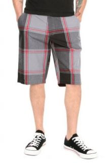 Black Grey And Red Plaid Shorts Size : 28 at  Mens Clothing store: