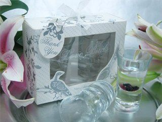 Love Birds Shot Glass Favor Set in Designer Gift Box   Wedding and Party Favor Keepsake Giveaway (BULK BUY SALE) Health & Personal Care