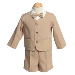 Lito Boys Khaki Eton Short Formal Wear Ring Bearer Easter Suit 12M 4T: Lito: Baby