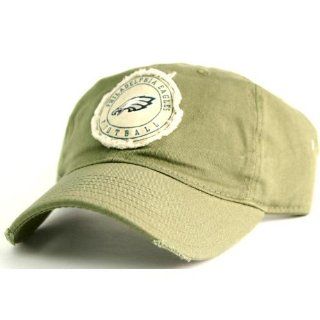 NFL Philadelphia Eagles Tattered Army Green Slouch Baseball Hat: Sports & Outdoors