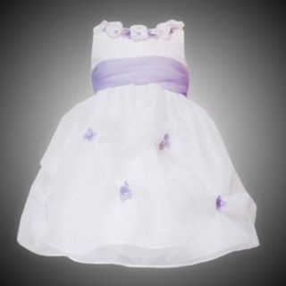 Rare Editions Infant 12M 24M OFF WHITE LILAC PURPLE SEQUIN ROSETTE PICK UP ORGANZA Special Occasion Wedding Flower Girl Party Dress 24M RRE 29630F F129630: Clothing
