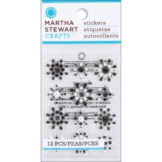 Martha Stewart Doily Lace Mini Flower Gemstone Stickers (pack Of 12)