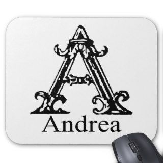 Fancy Monogram: Andrea Mouse Pads