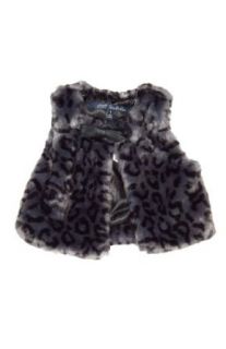 LILI GAUFRETTE Leopard Faux Fur Vest with Bow Closure Clothing
