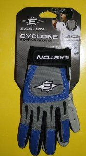 Easton Cyclone Youth Batting Gloves   Grey & Blue (Medium, Pair) : Baseball Batting Gloves : Sports & Outdoors