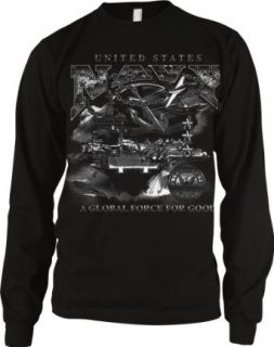 US Navy, A Global Force For Good Mens Thermal Shirt, United States Navy Men's Thermal: Clothing