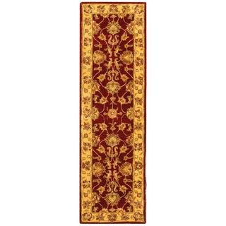 Handmade Heritage Kerman Red/ Gold Wool Runner (23 X 10)