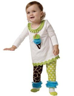 Little Girls Giraffe Print Tunic Dress and Girls Tights (12 18 Months) Clothing