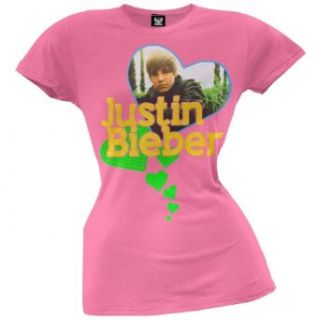 Justin Bieber   Girls Photo Heart Juvy Girls T shirt: Clothing