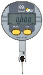 Brown & Sharpe TESA 01830001 LCD Electronic Dial Test Indicator, M1.4x0.3 Thread, Gray Dial, 42.5mm Dial Dia., 0.03"/0.8mm Range, 0.00005"/0.001mm Graduation, +/ 0.01mm Accuracy: Industrial & Scientific