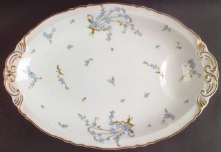 Haviland Montmery (Forget Me Nots) 15 Oval Serving Platter, Fine China Dinnerwa