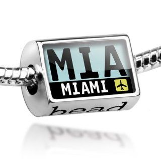 Beads "Airport code "MIA / Miami" country: United States   Pandora Charm & Bracelet Compatible: NEONBLOND Jewelry & Accessories: Jewelry