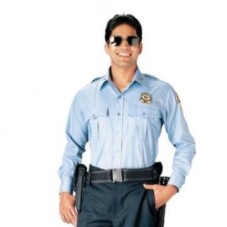 Light Blue Genuine Police and Security Issue Uniform Shirts: Military Apparel Shirts: Clothing