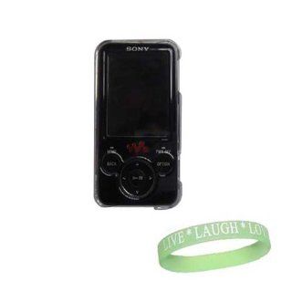 Accessory Kit for Sony Walkman NWZ E430 Series (NWZ   E436 and NWZ   E438) Includes : Clear Crystal Hard Shell Carrying Case + A Live*Laugh*Love Wrist Band!!! : MP3 Players & Accessories