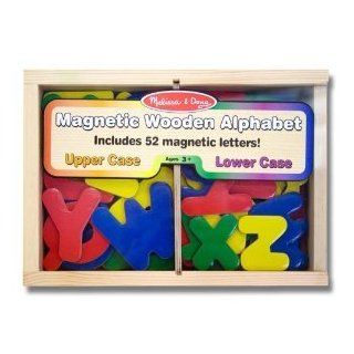 Melissa & Doug Magnetic Wooden Alphabet: Toys & Games