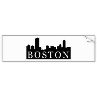 Boston Skyline Bumper Sticker