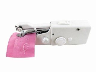 Portable Mini Hand Battery Operated Sewing Machine CS 101B White : Makeup Brush Cleaners : Beauty