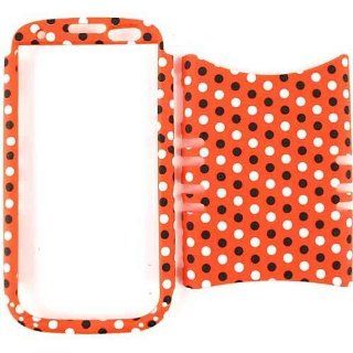 Cell Armor I747 RSNAP TE434 Rocker Snap On Case for Samsung Galaxy S3 I747   Retail Packaging   Black and White Dots on Red Cell Phones & Accessories