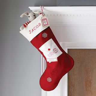letter to santa stocking by lime tree interiors