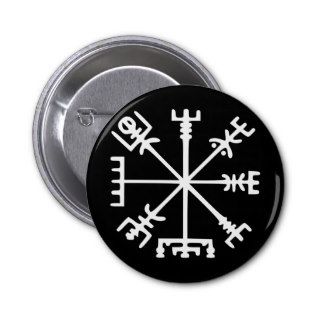 Vegvísir (Viking Compass) Pinback Buttons