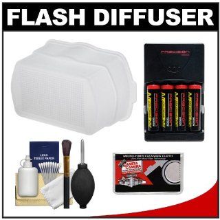 Precision Design PD FD430 Bounce Flash Diffuser + Batteries + Cleaning Kit for Canon Speedlite 430EX & 430EX II : Camera Flash Light Diffusers : Camera & Photo