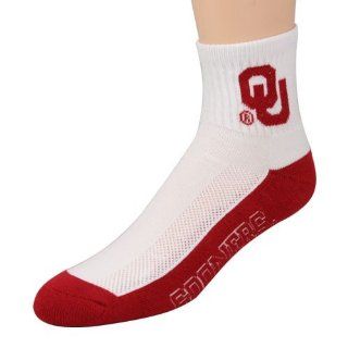 Oklahoma Sooners White Crimson Quarter Socks : Football Socks : Sports & Outdoors