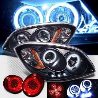 Rxmotoring 2005 2007 Chevy Cobalt Projector Ccfl Halo Headlights + Led Tail Light: Automotive