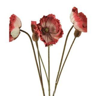 Distinctive Designs DH 444 DKANPC DIY Flower 26 in. L Dark Mauve Artificial French Poppy, 1 Bloom, 1 Bud   Pack of 12 : Mixed Flower Arrangements : Patio, Lawn & Garden