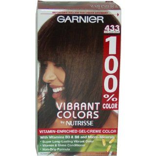 Garnier 100% Color Vitamin Enriched Gel Creme Color, No.433 Dark Gold Brown  Chemical Hair Dyes  Beauty