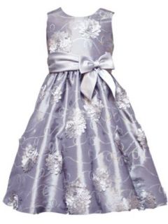 Rare Editions Girls 2 6X Soutach Dress, Silver, 3T: Clothing