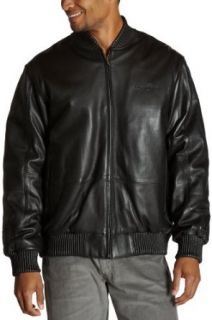 Sean John Men's Leather Flight Jacket, Black, Large at  Mens Clothing store: Outerwear