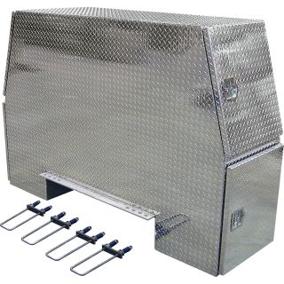 Buyers Products Aluminum Heavy-Duty Backpack Truck Box — Diamond Plate, 82in.L x 55in.W x 24in.H, Model# BP825524  Rack Boxes