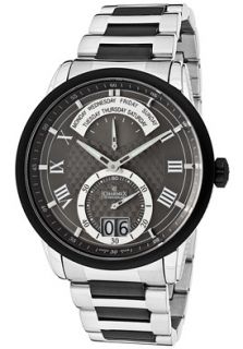 Charmex of Switzerland 2156  Watches,Mens Zermatt Dark Grey Dial Stainless Steel, Casual Charmex of Switzerland Quartz Watches