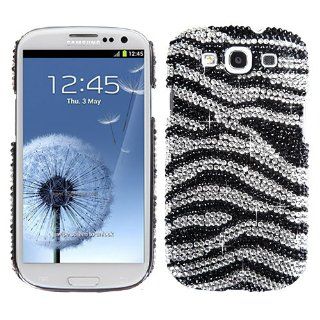 Hard Plastic Snap on Cover Fits Samsung i747 L710 T999 i535 R530 i9300 Galaxy S III Black/White Zebra Skin Diamond Desire Back AT&T: Cell Phones & Accessories