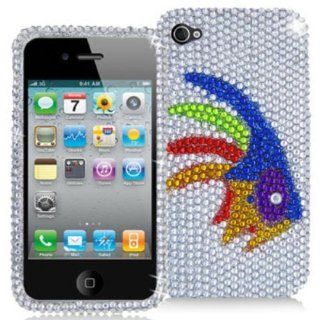 DECORO FDIP4IM452 Premium Full Diamond Protector Case Apple iPhone 4/4S   1 Pack   Retail Packaging   Tropical Fish: Cell Phones & Accessories