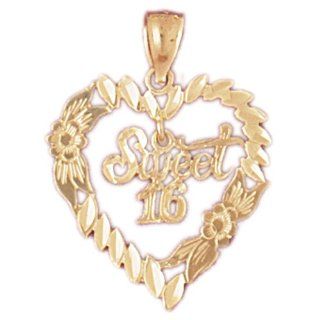 14K Gold Charm Pendant 1.6 Grams Heart Outline Shape3855 Necklace: Jewelry