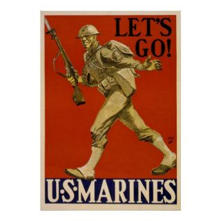 Let's Go   U.S. Marines Posters