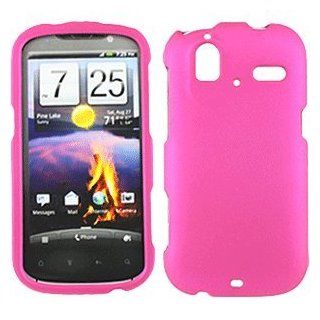 Htc Amaze 4g Rubberized Snap on Cover, Hot Pink: Cell Phones & Accessories