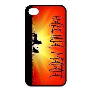 Lion King Hakuna Matata No Worries For The Rest of Your Days Durable Rubber Iphone 4 4s Case By Every New Day: Cell Phones & Accessories