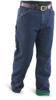 30" Inseam Guide Gear Fleece   lined Carpenter Jeans, DARKWASH, 38 at  Mens Clothing store