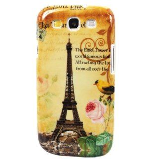 niceEshop(TM) Retro Paris Eiffel Tower Patterned Snap on Hard Case Cover for Samsung Galaxy S3 III i9300 +Screen Protector: Cell Phones & Accessories