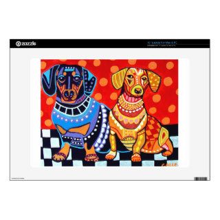 Dachshunds by Heather Galler Laptop Skin