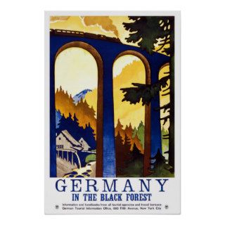 Germany Black Forest Vintage Travel Print