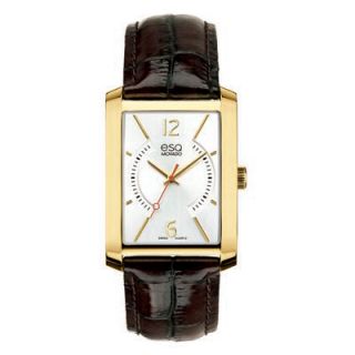 18k gold plate watch with rectangular silver dial model 7301420 $ 295